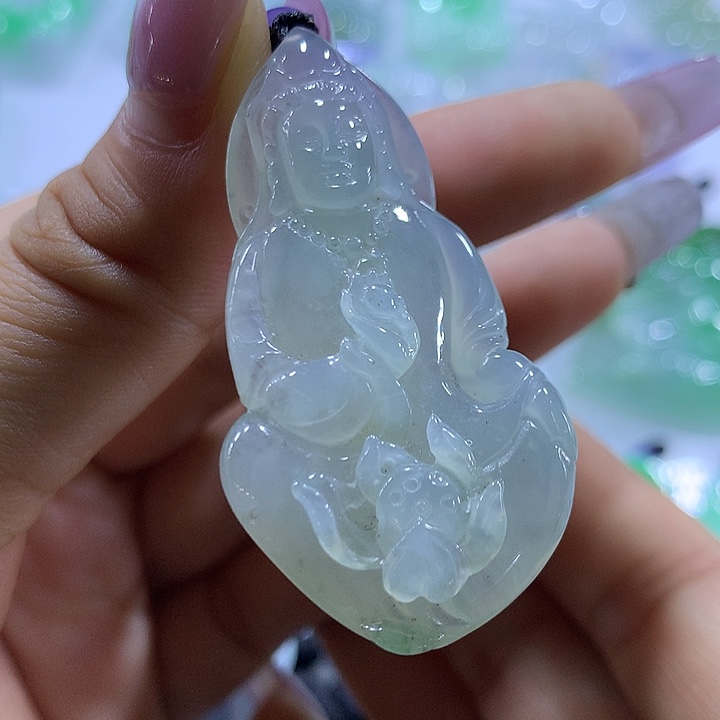 翡翠未镶嵌颈饰天然翡翠A货吊坠