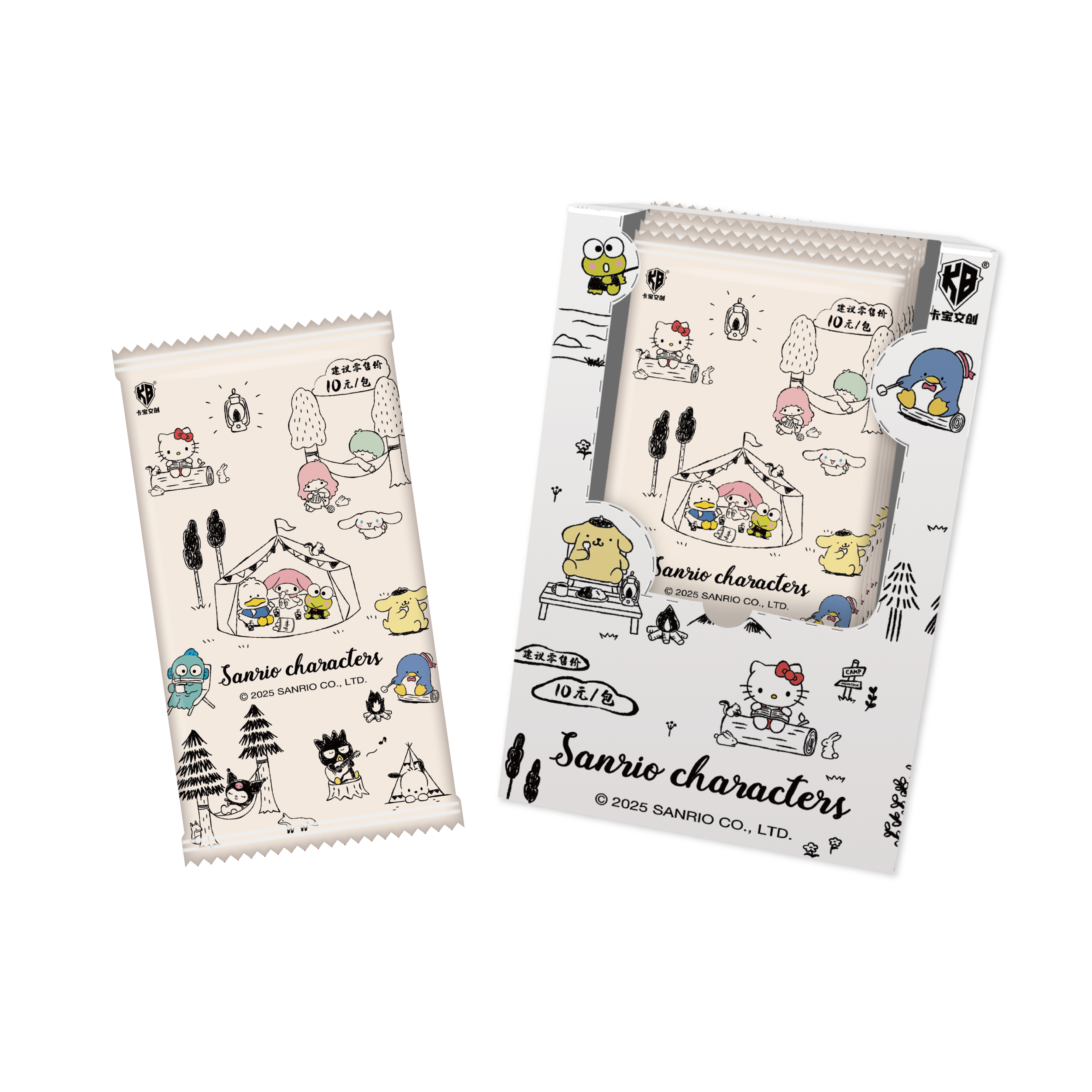 【拆包】卡宝文创 三丽鸥家族珍藏卡2V10 卡牌收藏盲盒 默认代拆