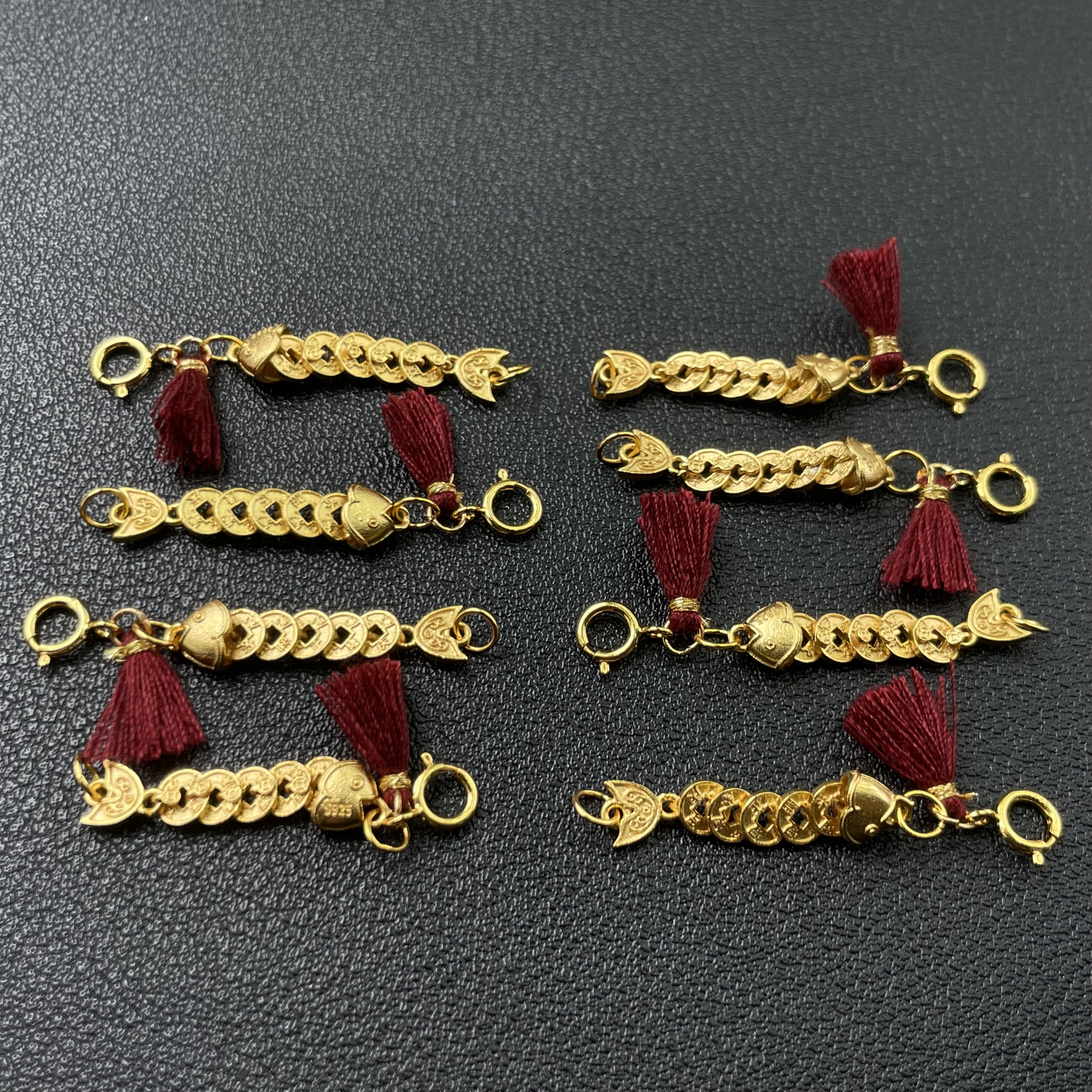 925银银制品 复古「戴琴珠宝」DQ5275-五帝钱鱼延长链配件