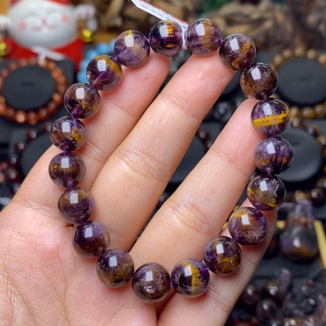 A035猫眼极光单圈10m m未镶嵌水晶