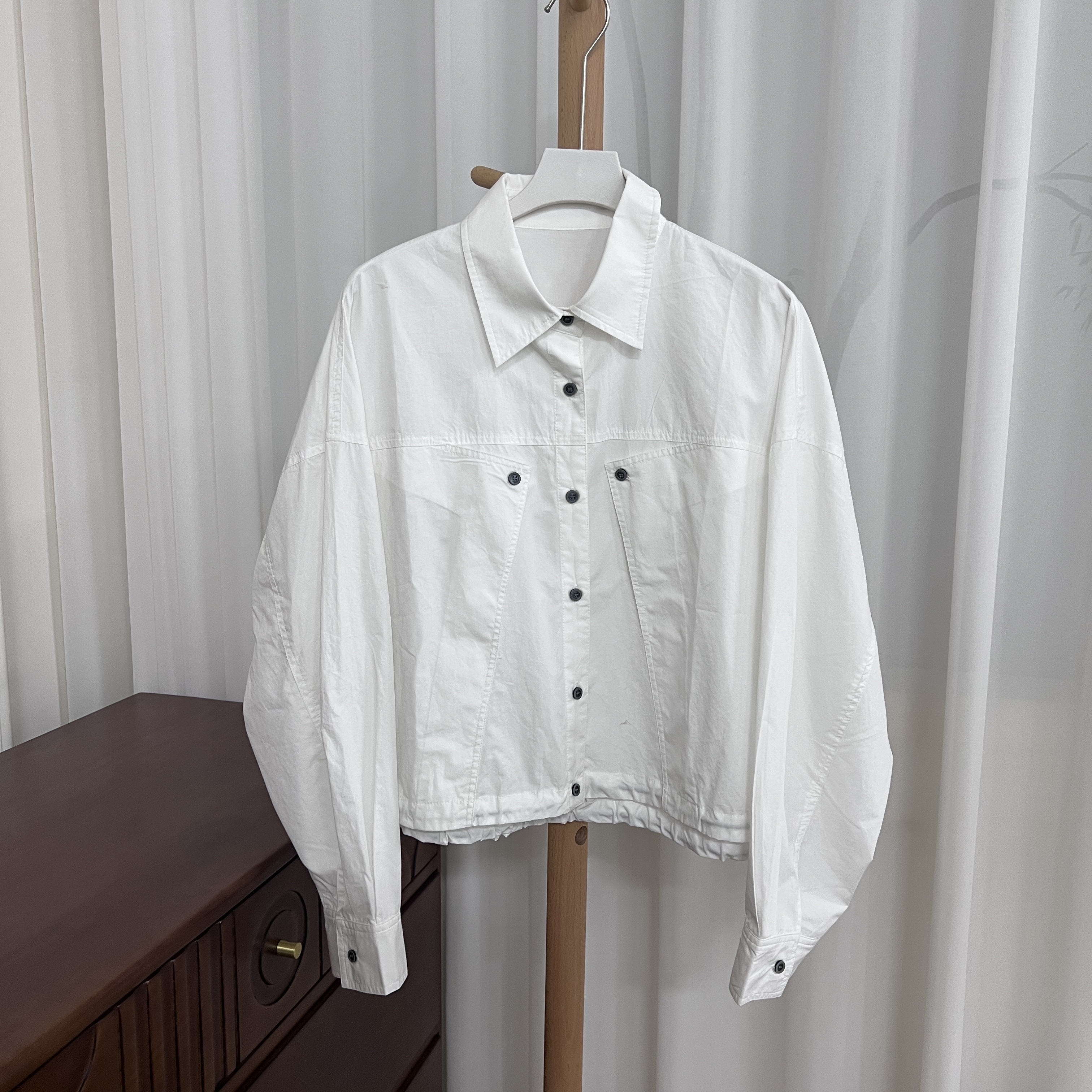 短款休闲减龄工装风衬衫外套  J523