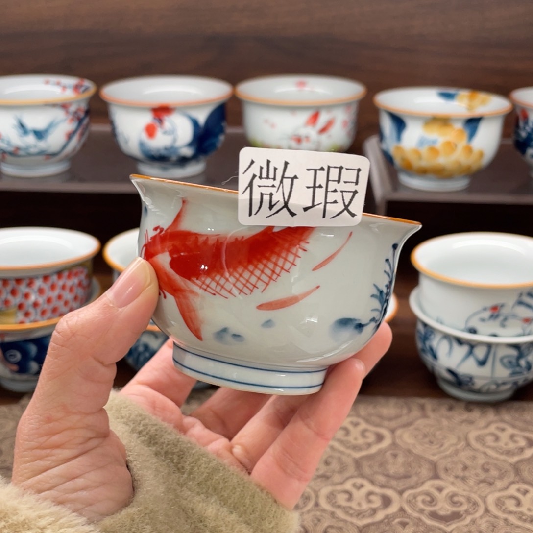 有瑕釉下彩纯手绘