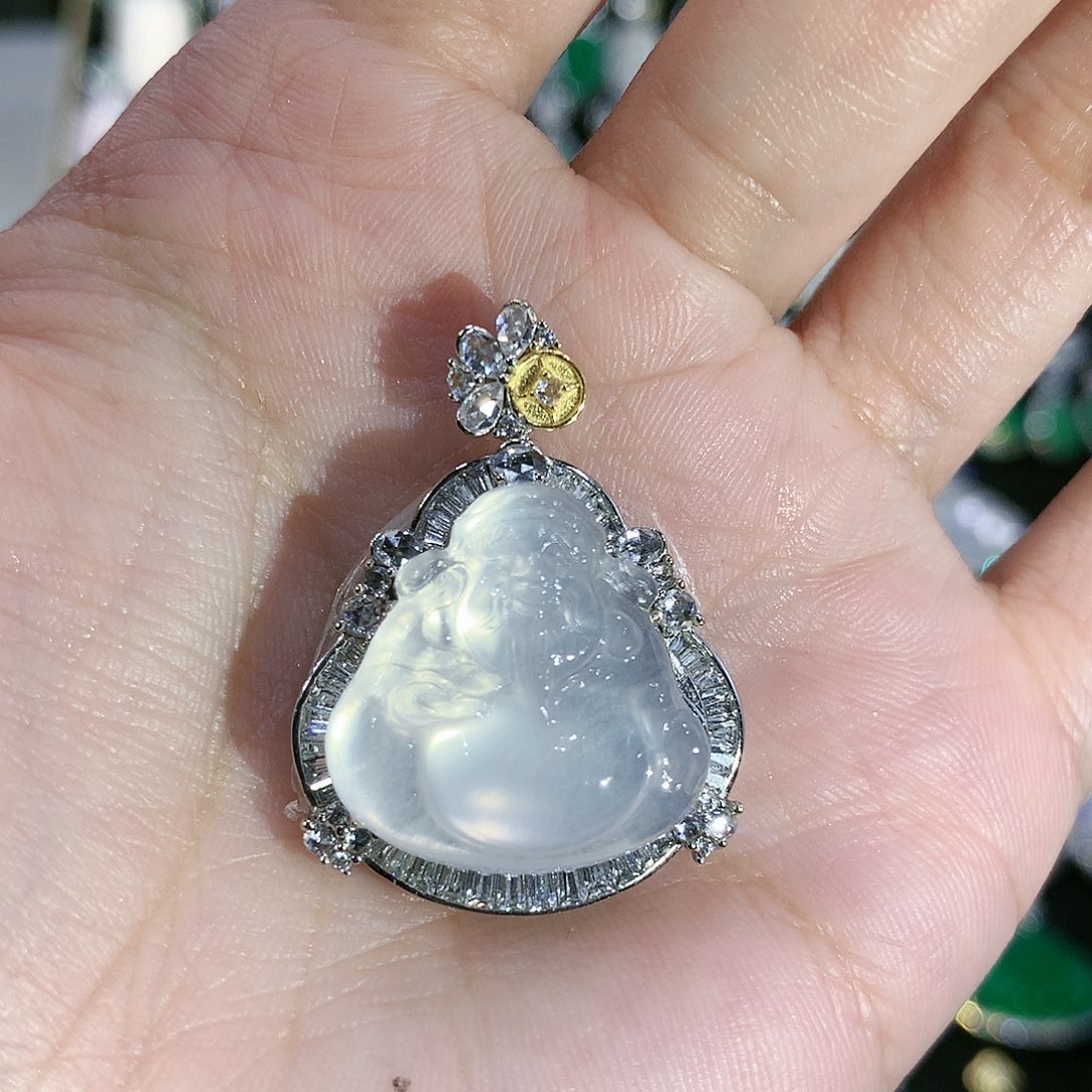 石英质玉颈饰银S925镶嵌