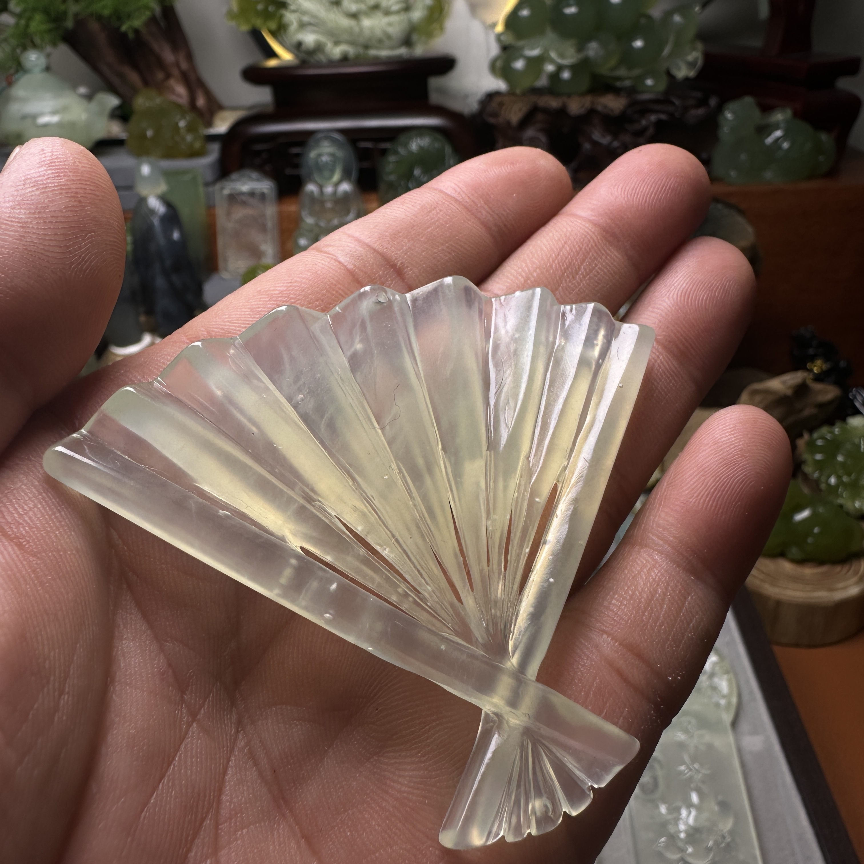 岫玉挂件 天然岫玉 白冰岫玉