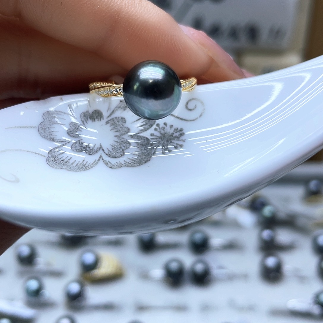 海水珍珠戒指银S925镶嵌