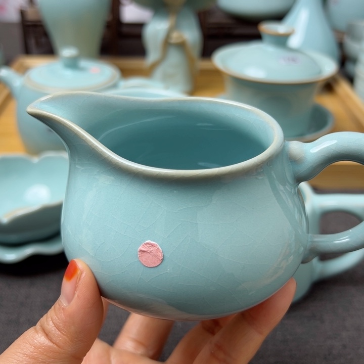 杯烟**梦天青色龙头公道杯