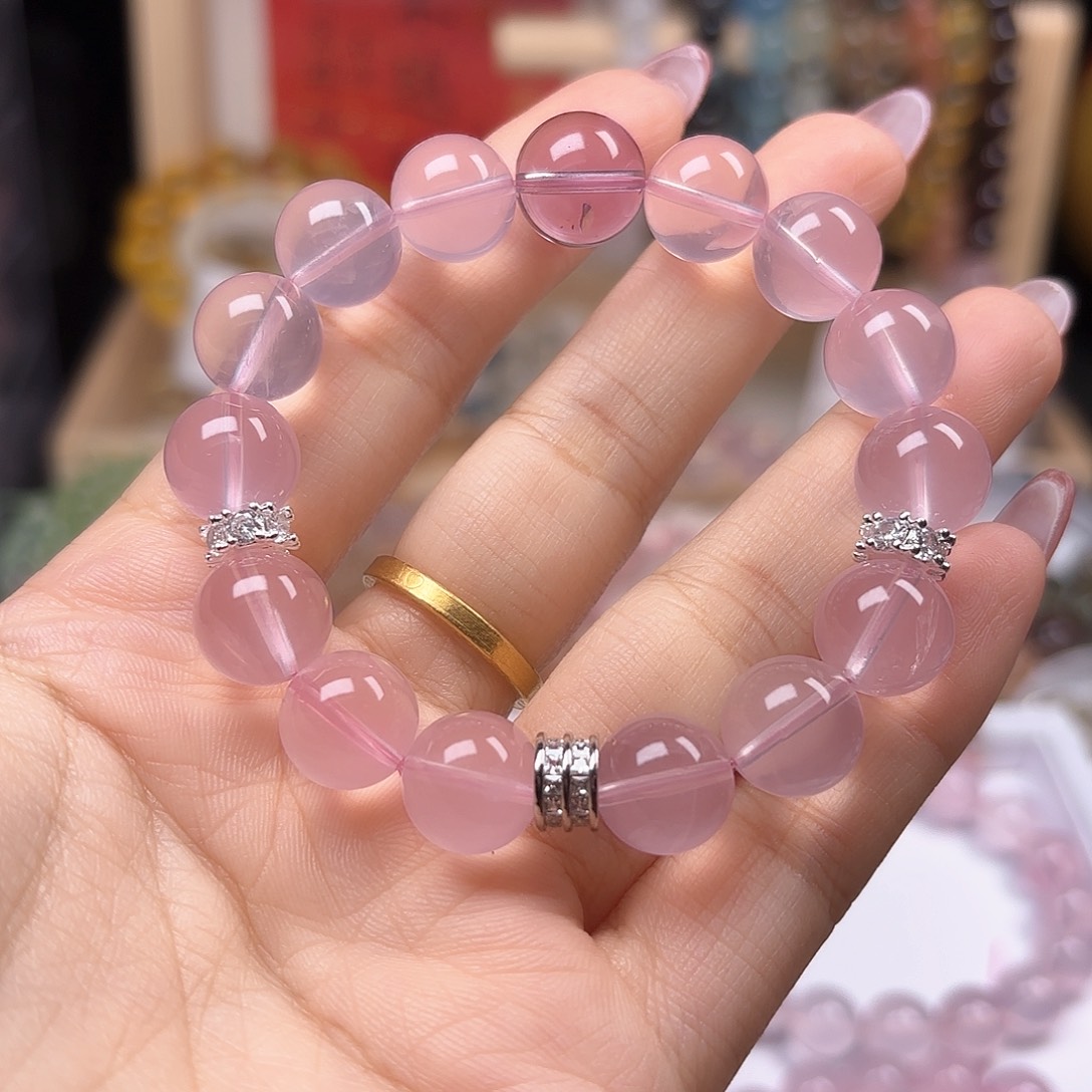 水晶手链未镶嵌马粉11.5