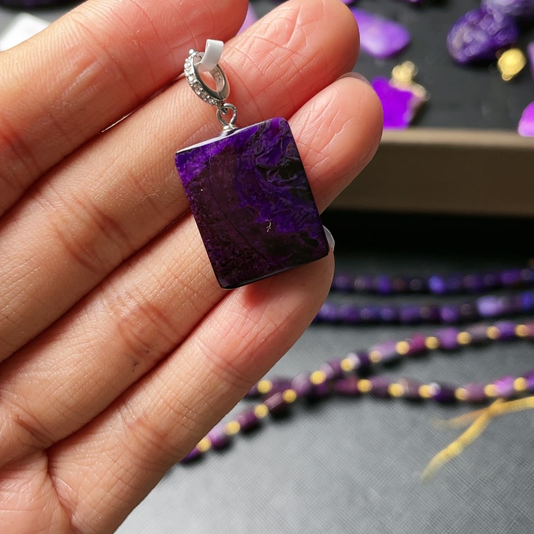 苏纪石（舒俱来）吊坠银S925镶嵌