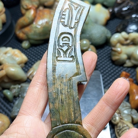 白玉菩提吊坠摆件