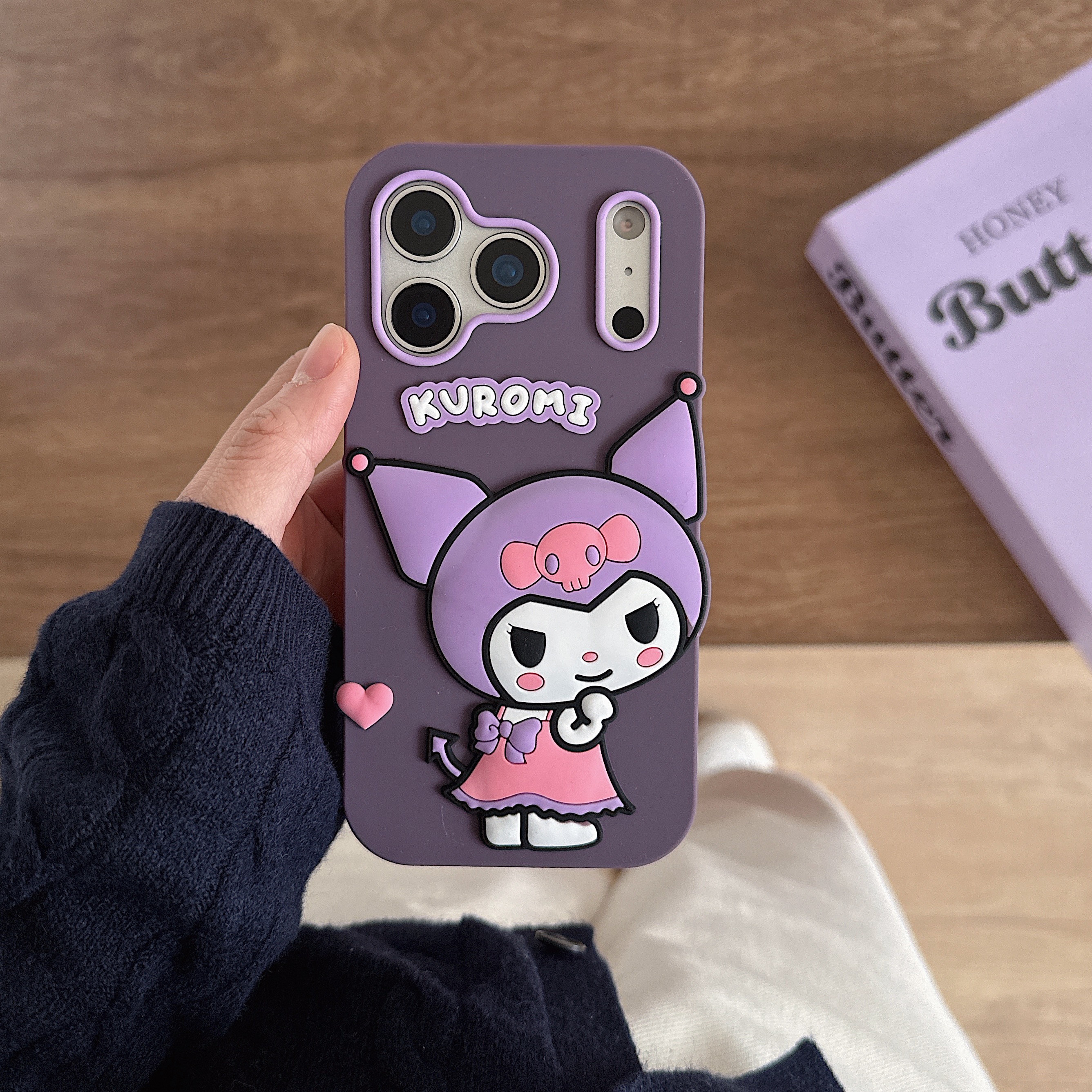适用iPhoneoppo华为vivo|全包防摔库洛米17p立体16硅胶女款手机壳