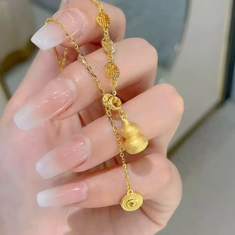 高定精工黄金葫芦吊坠
