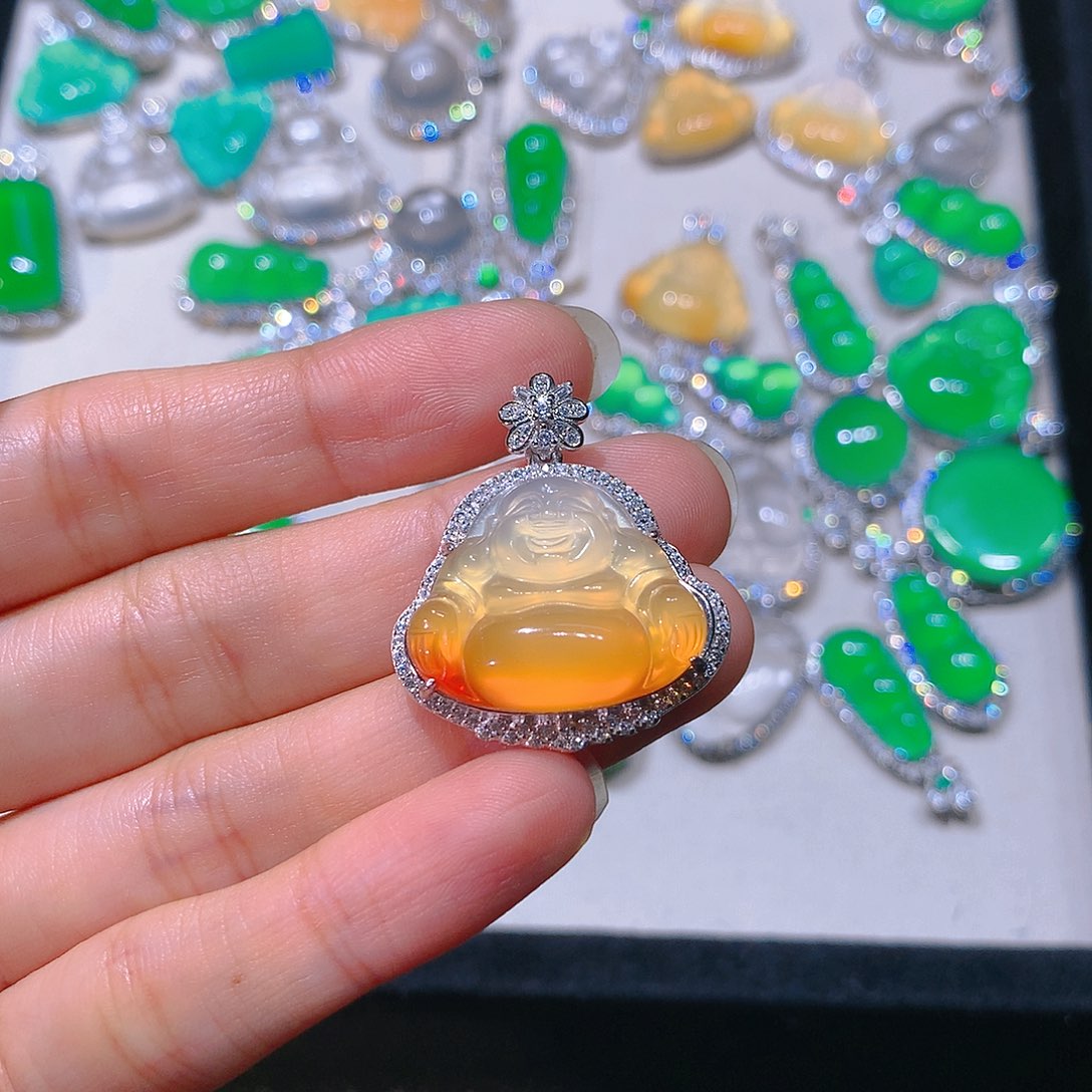 玛瑙/玉髓颈饰银S925镶嵌柔*?