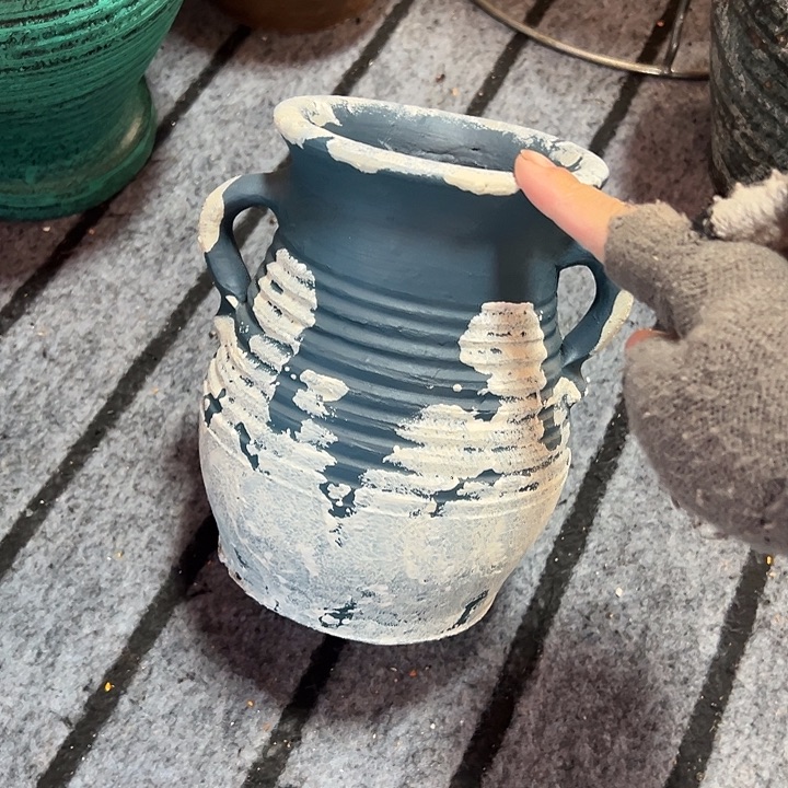 蓝白双耳高18口12带孔