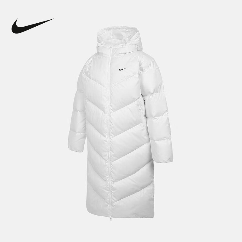耐克/NIKE冬季女子长款保暖休闲连帽羽绒服外套 HV5237100