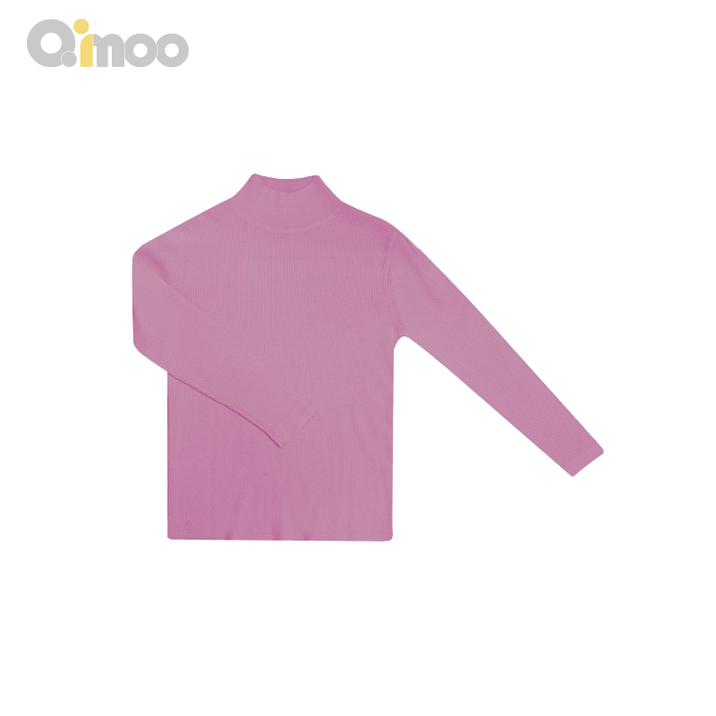Qimoo/淇木冬季女童羊毛衫圆领高领百搭套头长袖针织衫QCL4TP254B