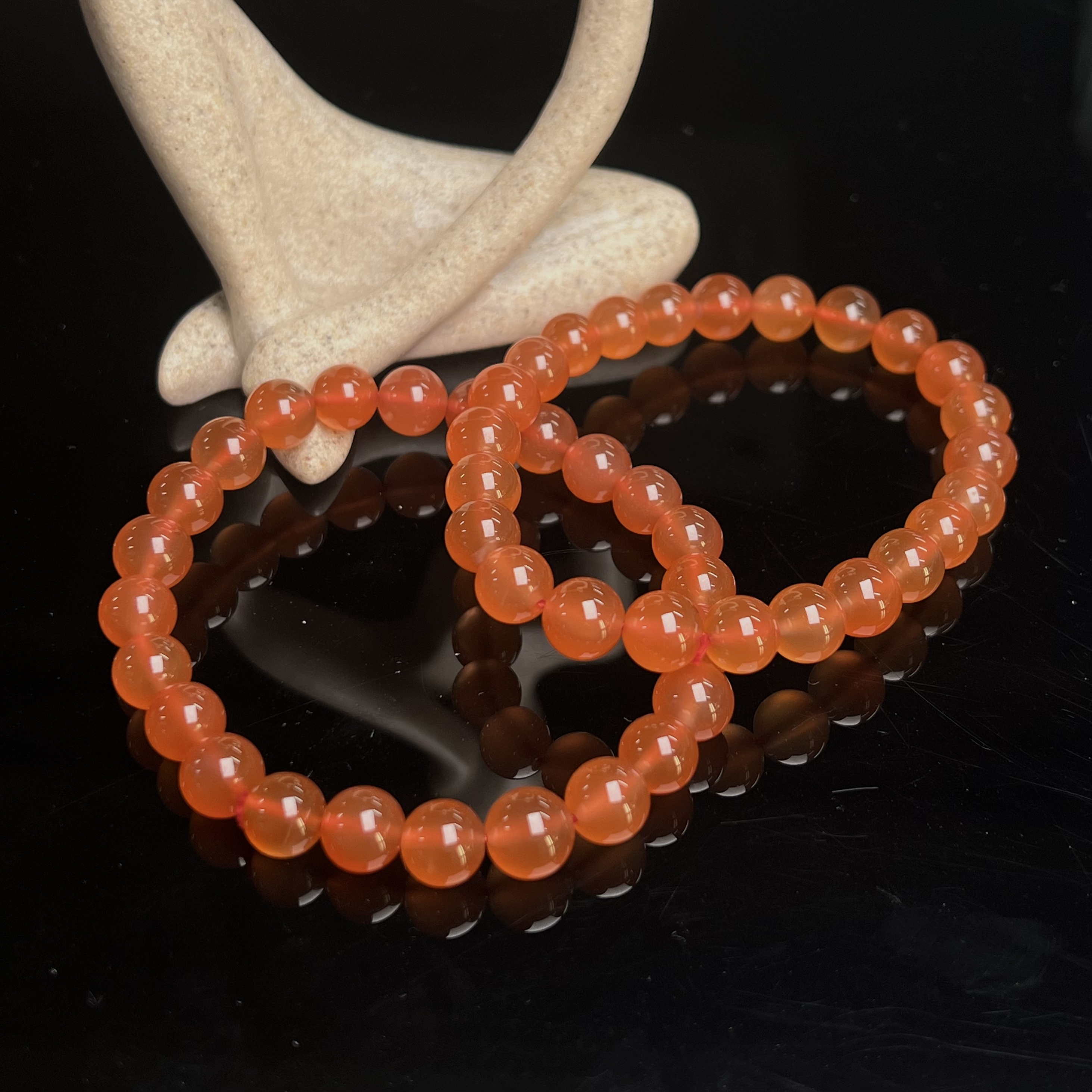 【北野珠宝】天然原矿无胶南红手串B280H-30多样性发一8mm