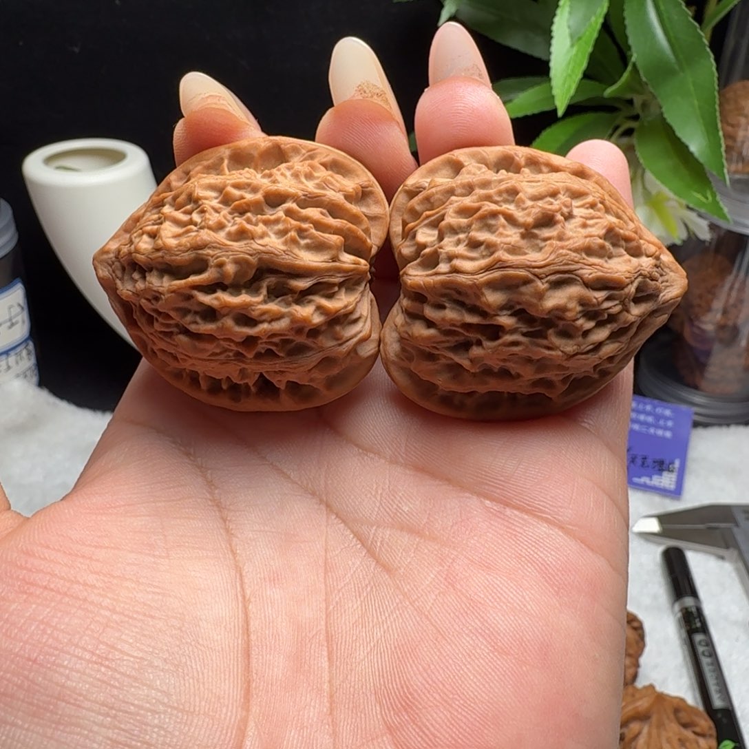 文玩核桃把件40金牛