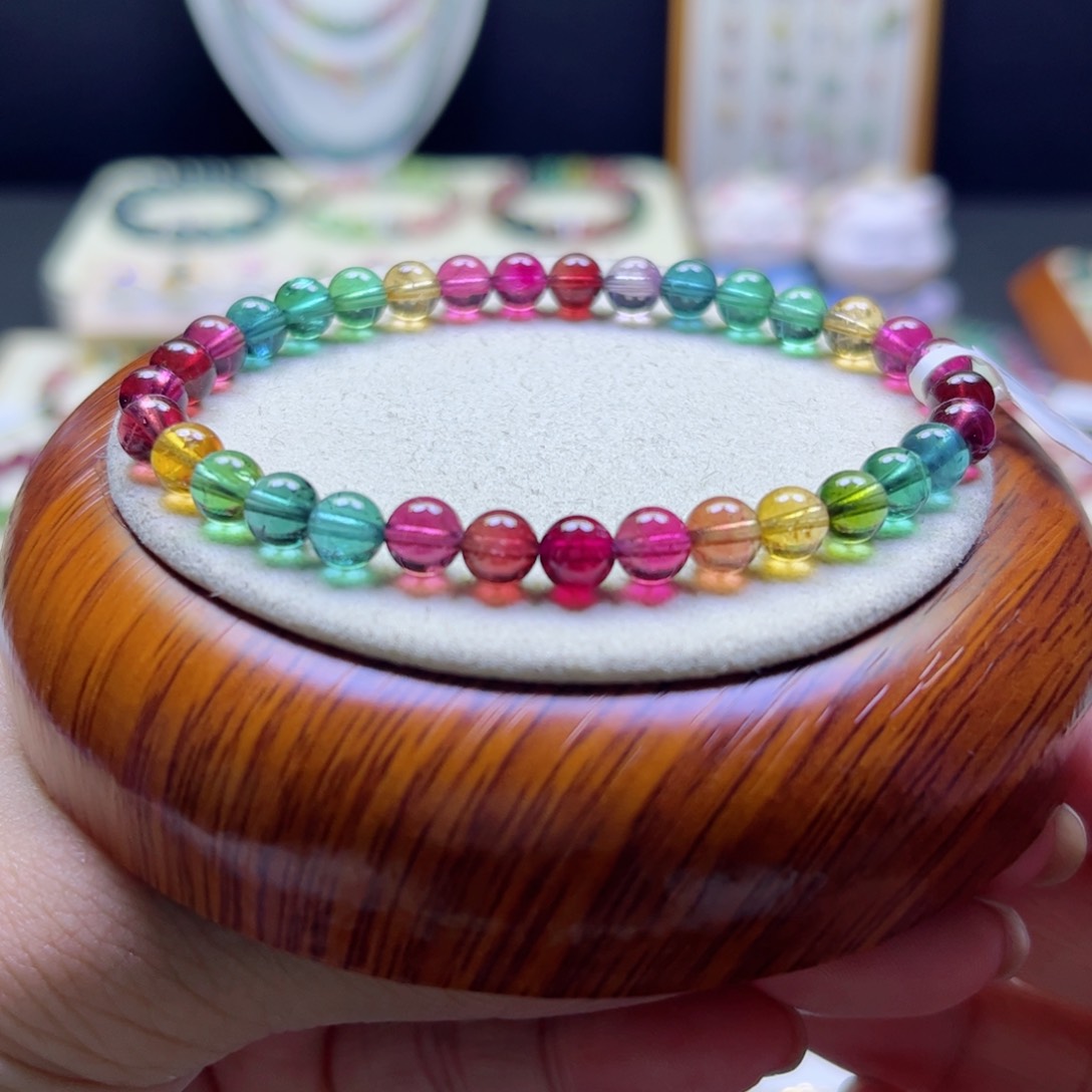 碧玺手链未镶嵌色标5.9mm