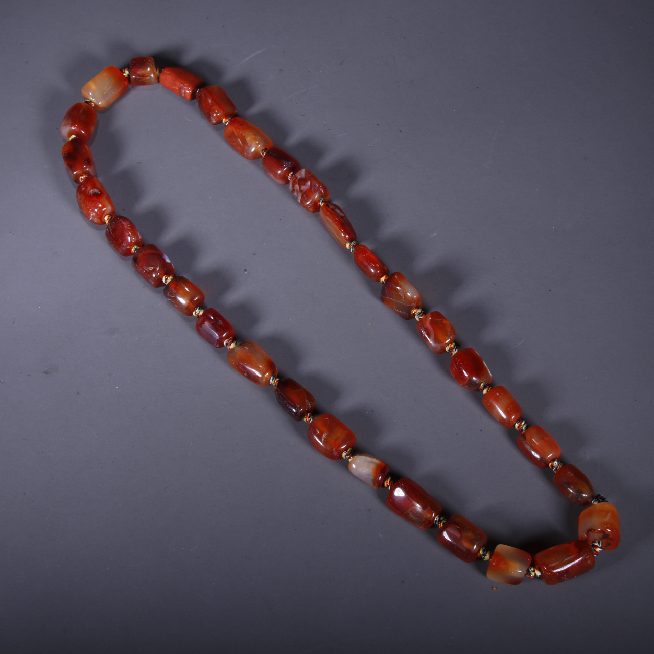 清代 玛瑙随型长串L玲47989
