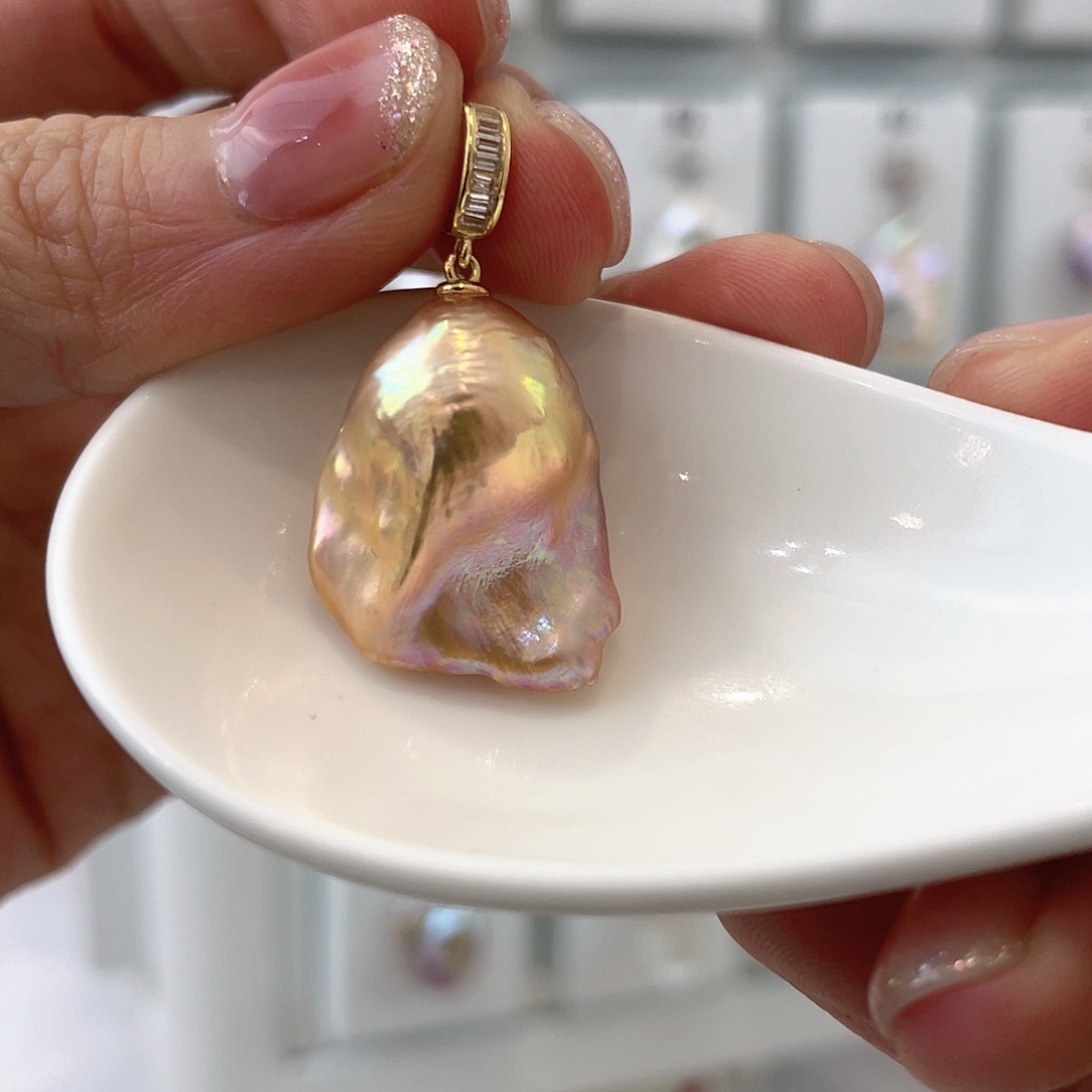 淡水珍珠天然珍珠巴洛克银S925镶嵌请****姐