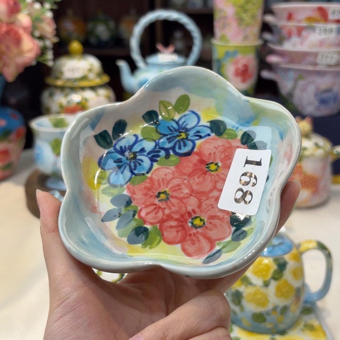 瓷片景德镇手绘高温釉下彩陶瓷茶具