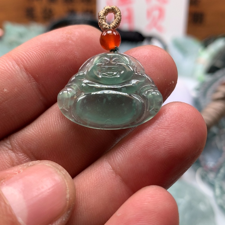 翡翠颈饰未镶嵌保真天然A货翡翠