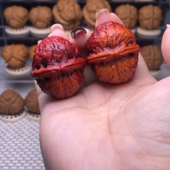 文玩核桃把件4号钢蛋萌萌包35➕尺