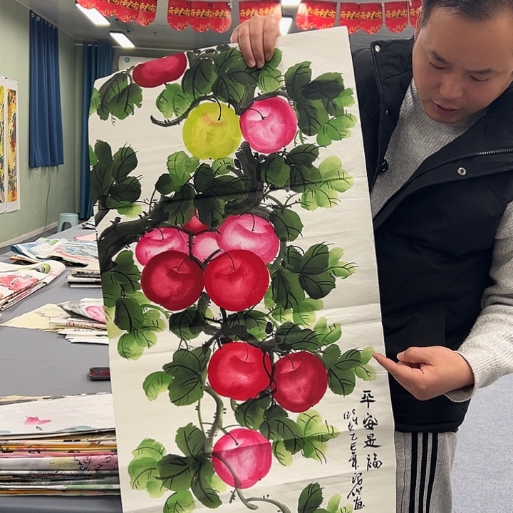 国画我们一起加油努力