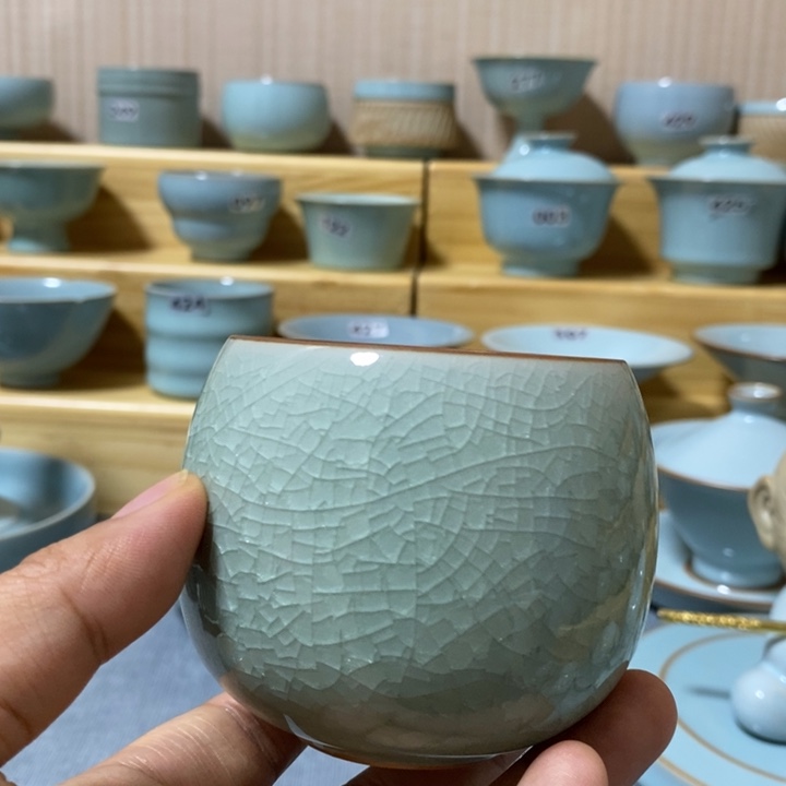 陶瓷杯子栾青冰花遇水则溶