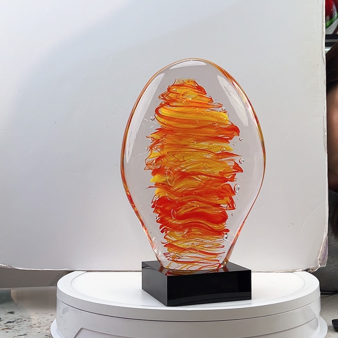 茶盏琉璃水晶摆件