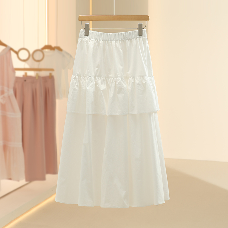 【芙】文艺纯棉洋气显瘦半身长裙2025夏季新款设计感品牌女装