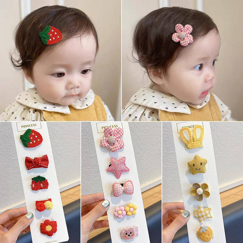 婴幼儿宝宝发卡碎发汗毛夹婴儿发夹不伤发胎毛夹可爱头饰女童发饰