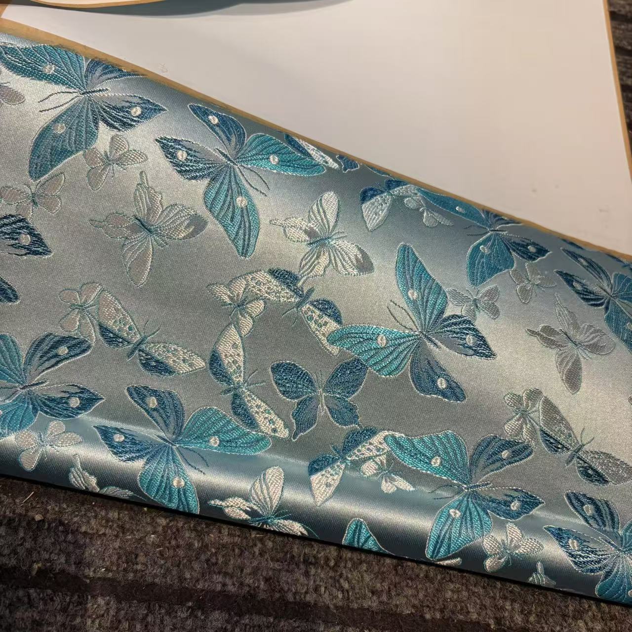 水墨景甄选[梦遇画轴]蜡染画心半生熟四尺对书法作品高级空白卷轴