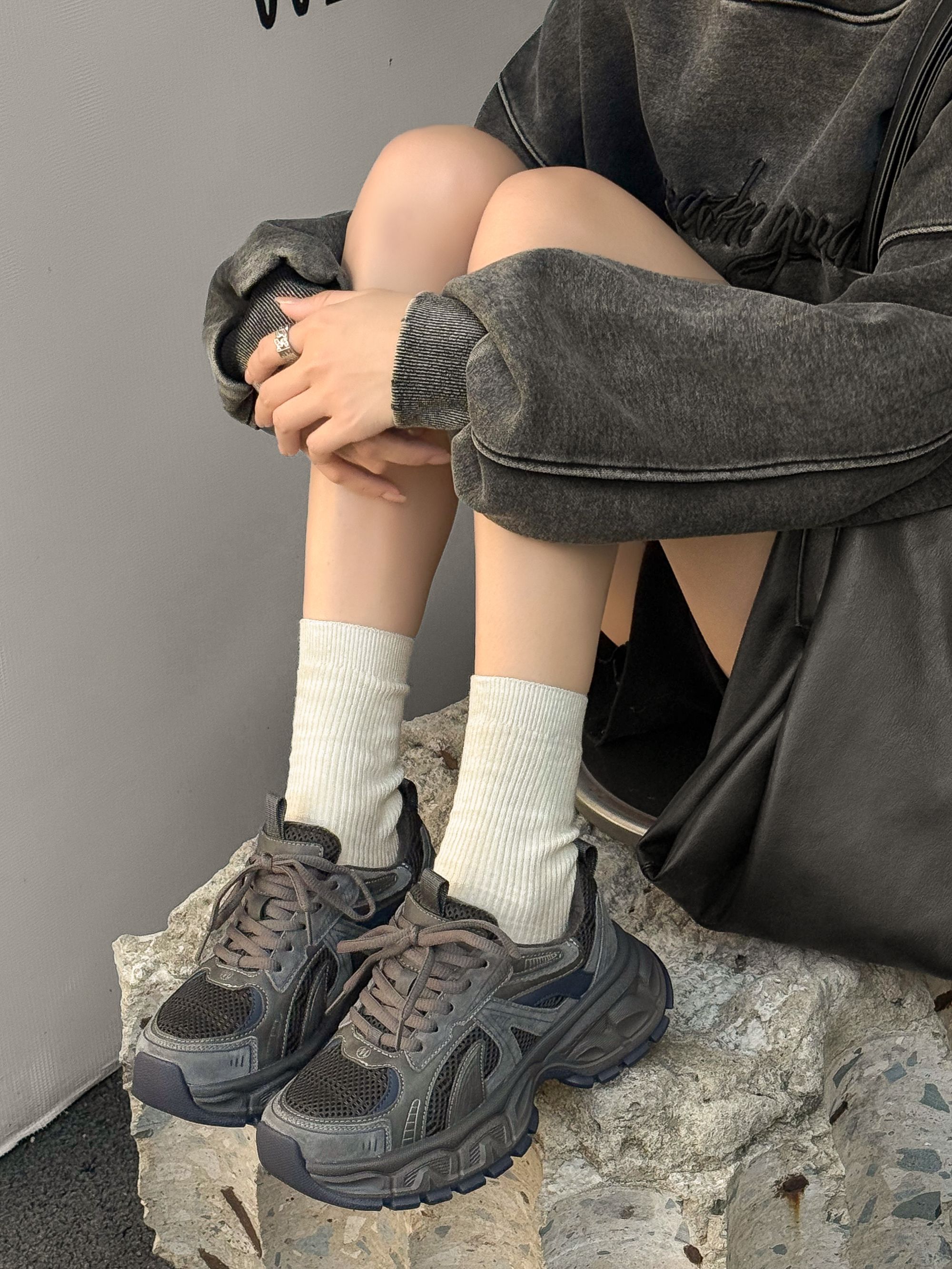 锡林高乐 专属 牛皮 大棉  复古港风网红老爹鞋 厚底  正码正拍