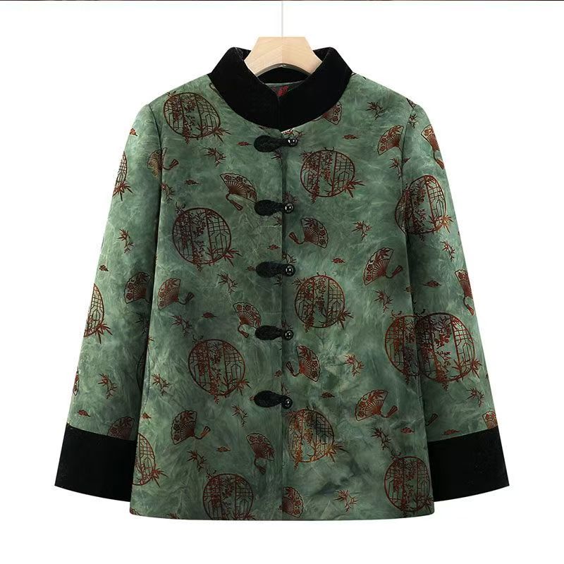 12143-奶奶棉袄妈妈加绒加厚棉衣中老年人女装保暖棉服【老仓库】