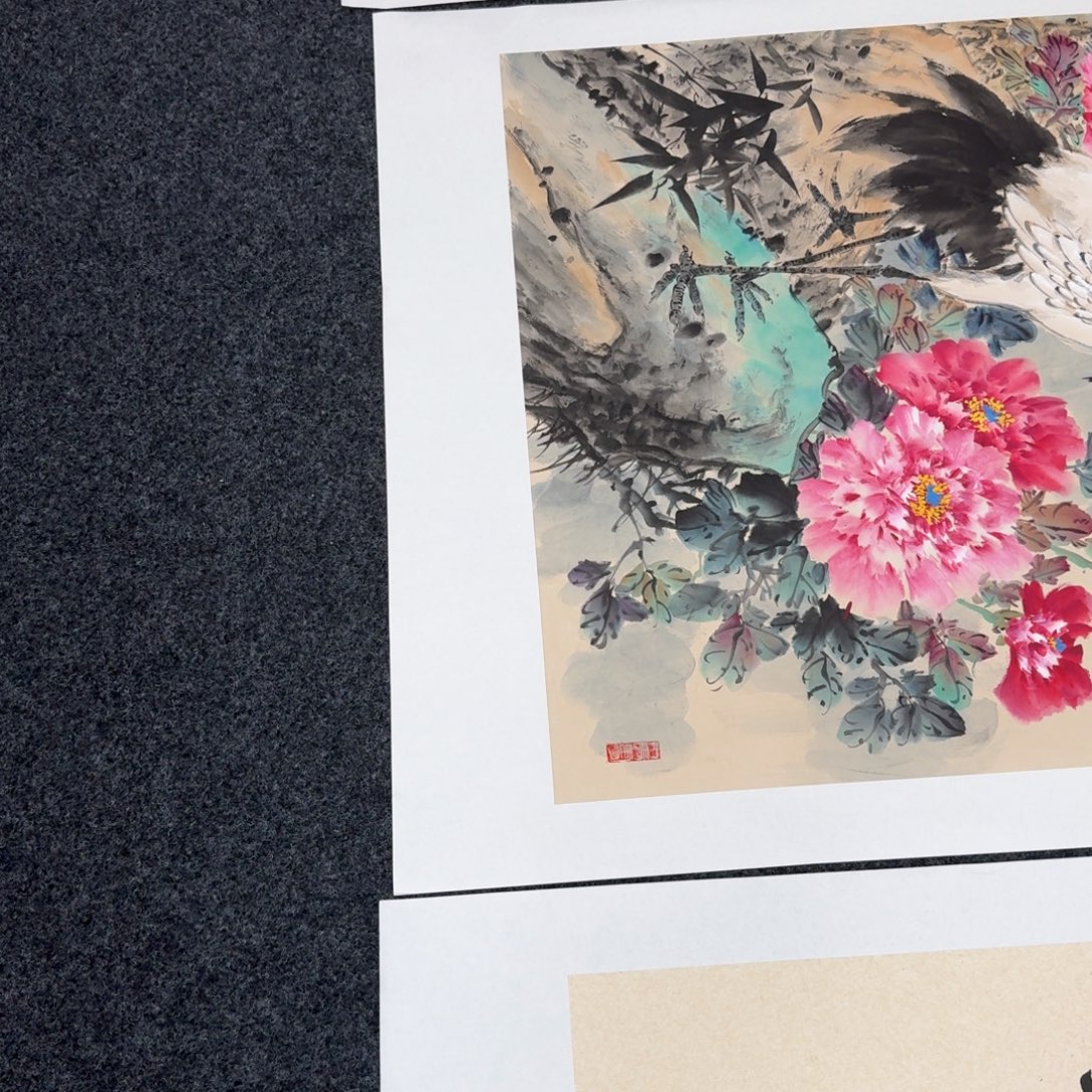 国画纯手绘山水花鸟作品