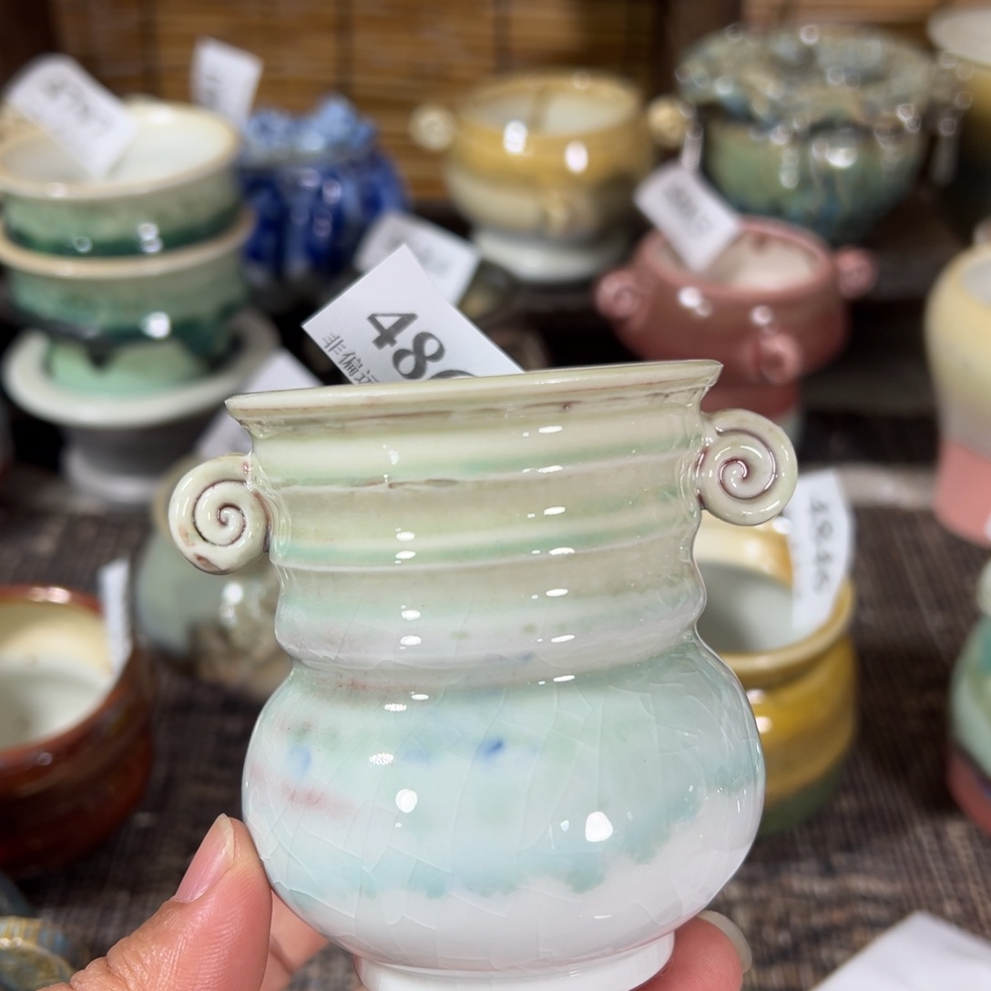 红陶景德镇手工花盆