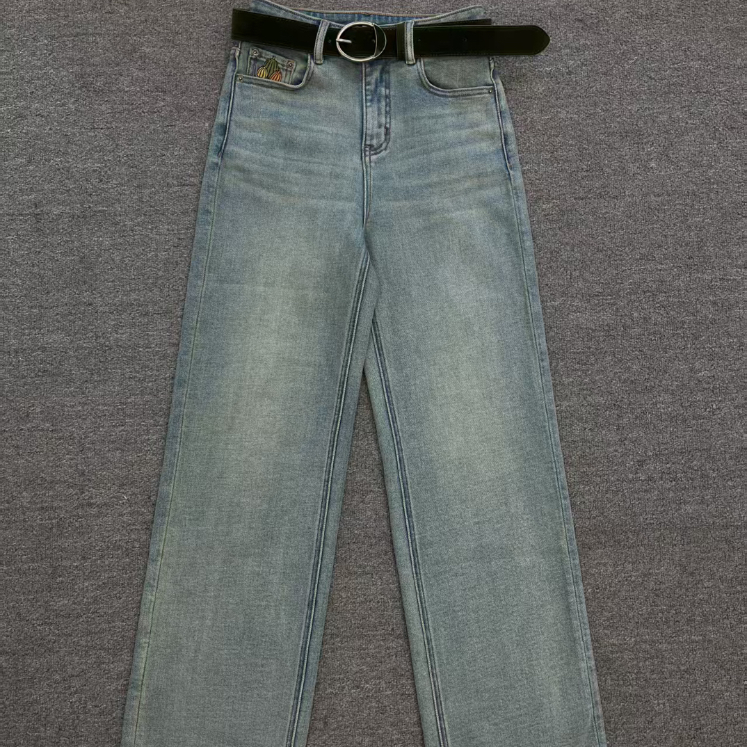 36783直筒牛仔裤