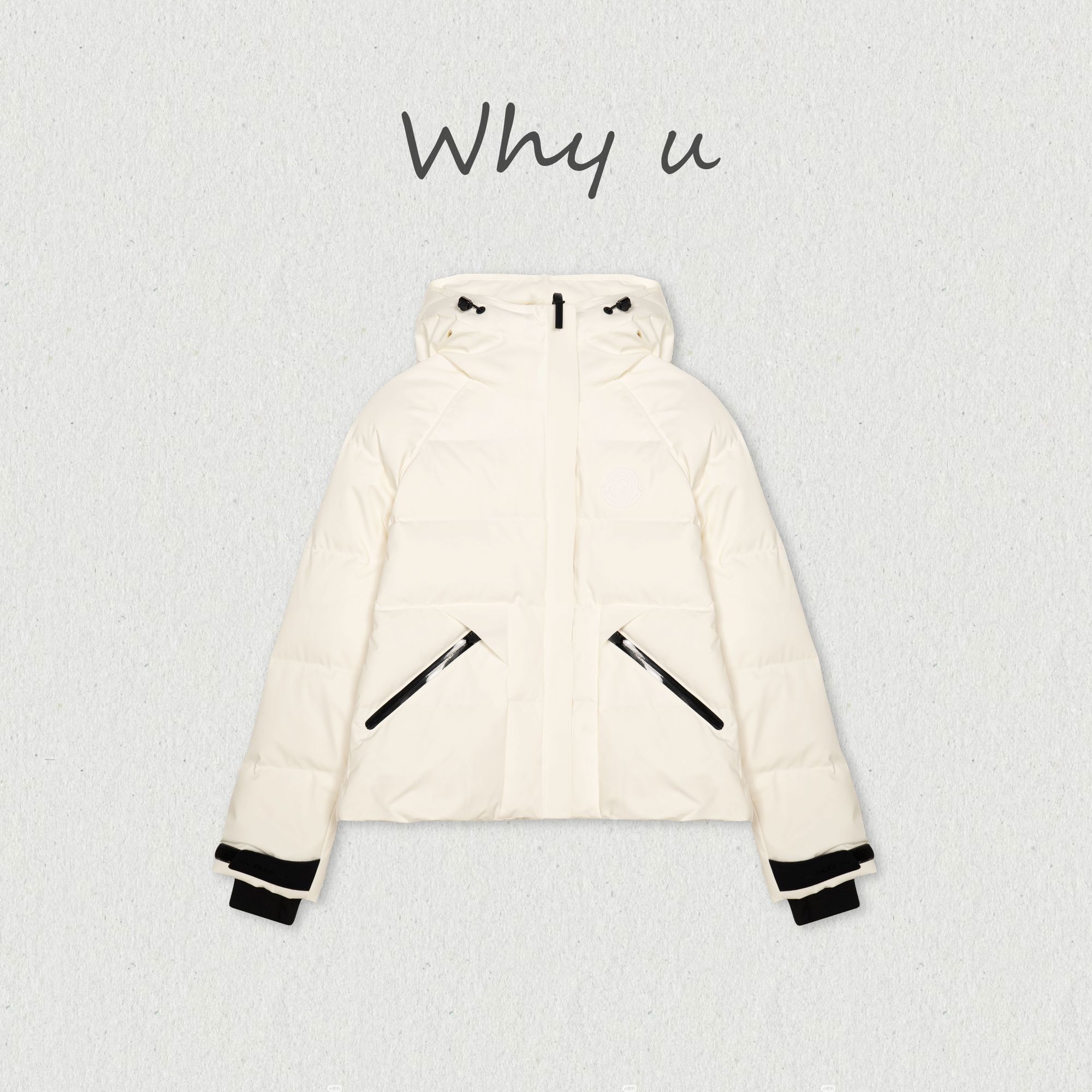 WHY U-25AW冬季时尚户外三防连帽短款白鸭绒羽绒服【一荷】