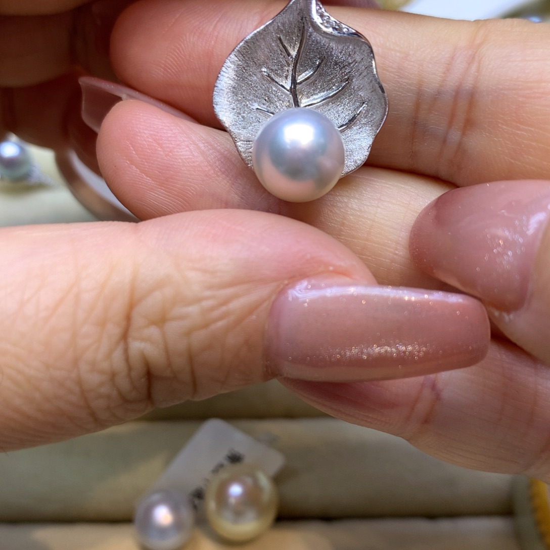 颈饰银S925镶嵌海水珍珠