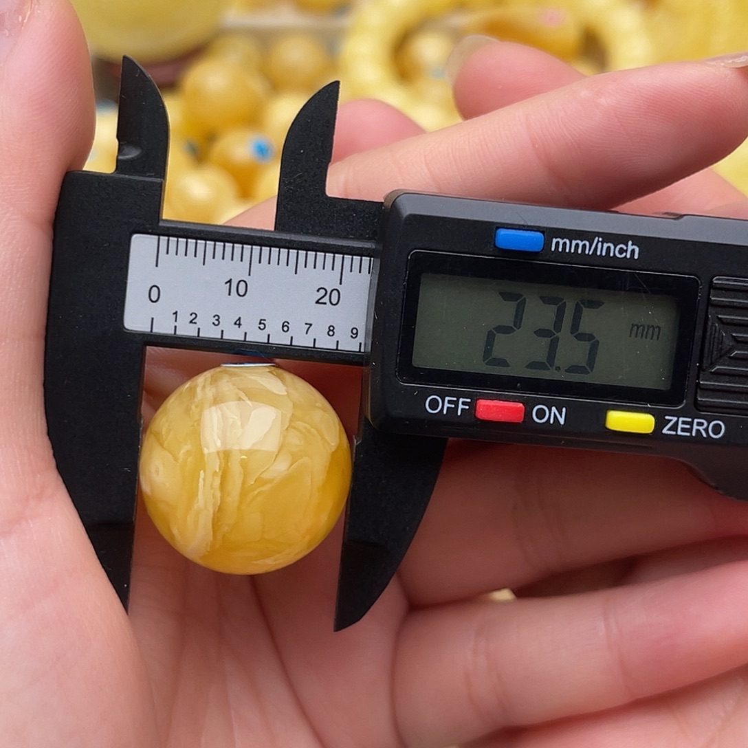 琥珀未镶嵌裸石蜜蜡圆珠梦