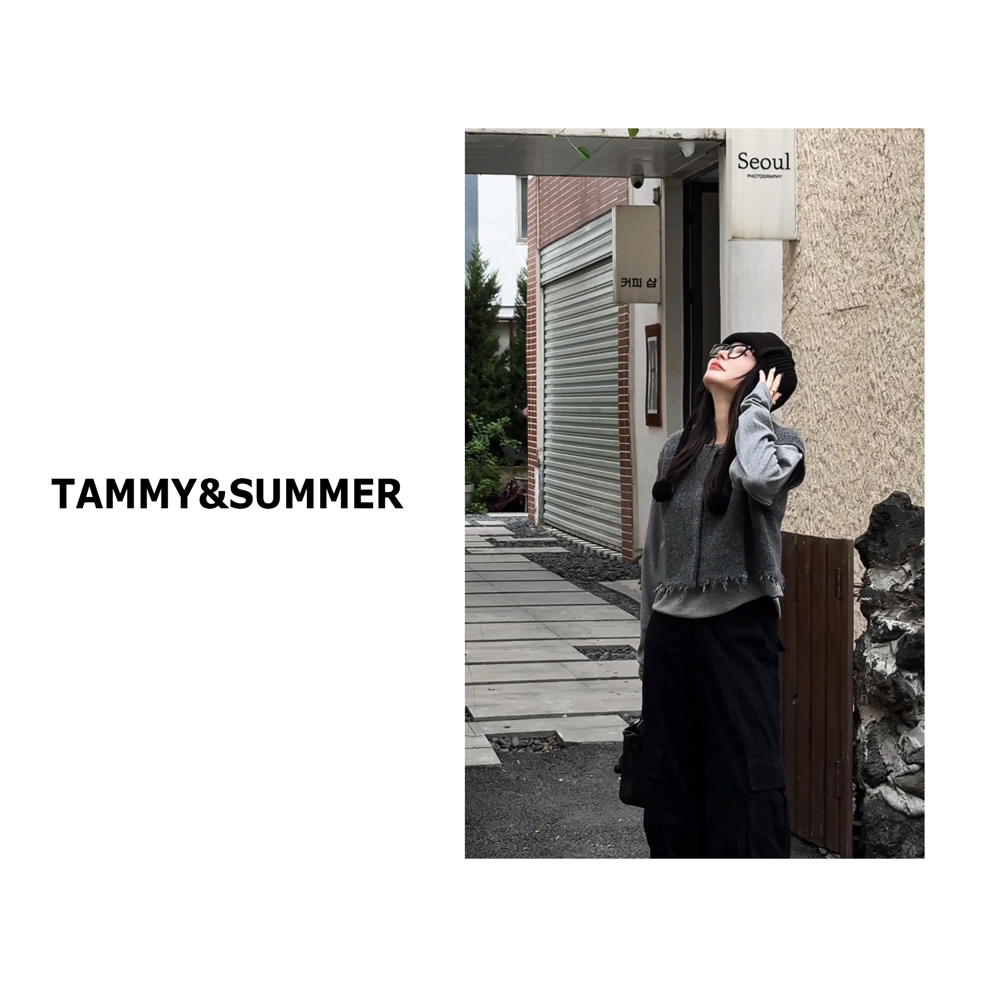 【Tammy&Summer】韩版小短款单排扣圆领毛边下摆针织开衫马甲829040