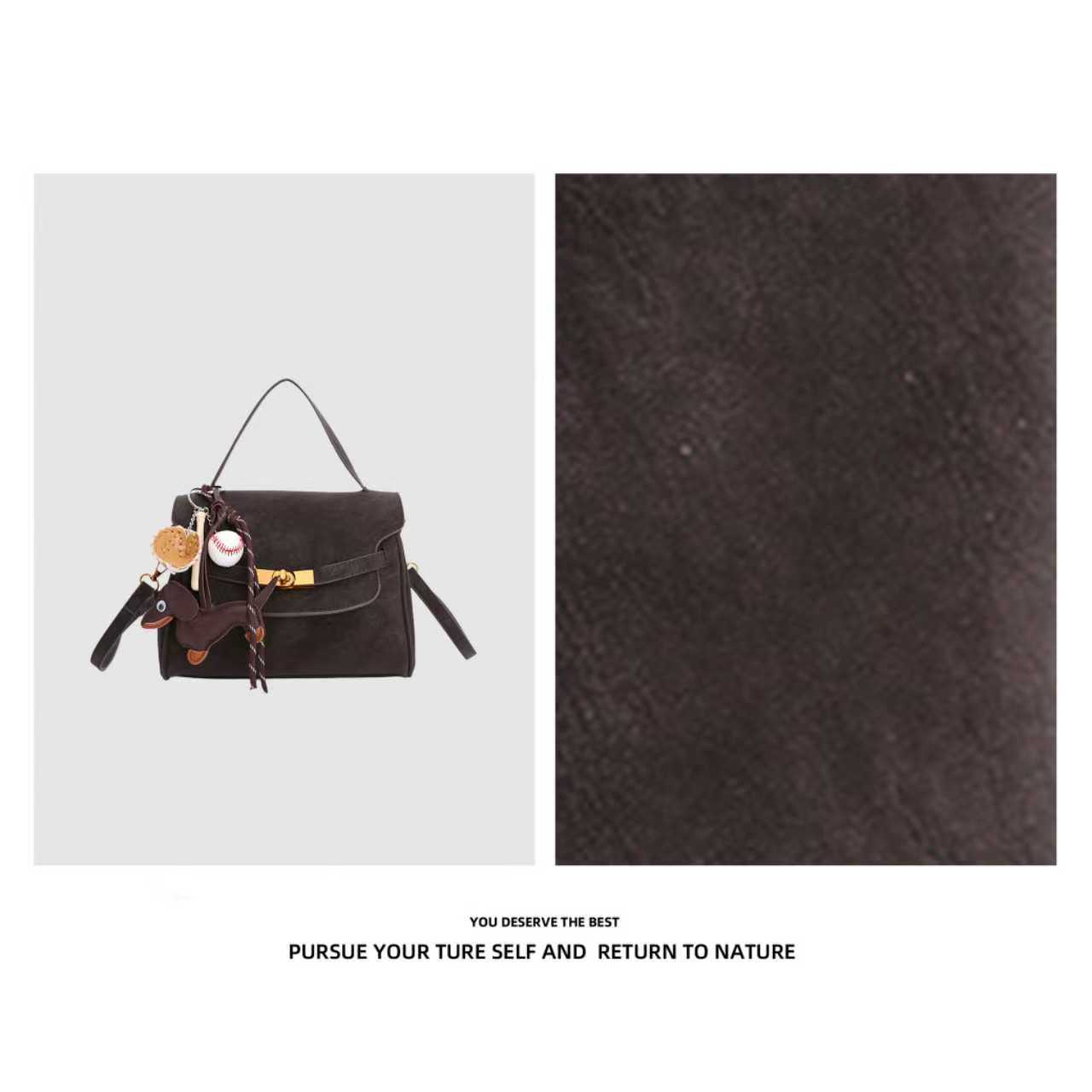 高级感复古凯莉包2025斜挎女大容量通勤时尚单肩斜挎手提包1137