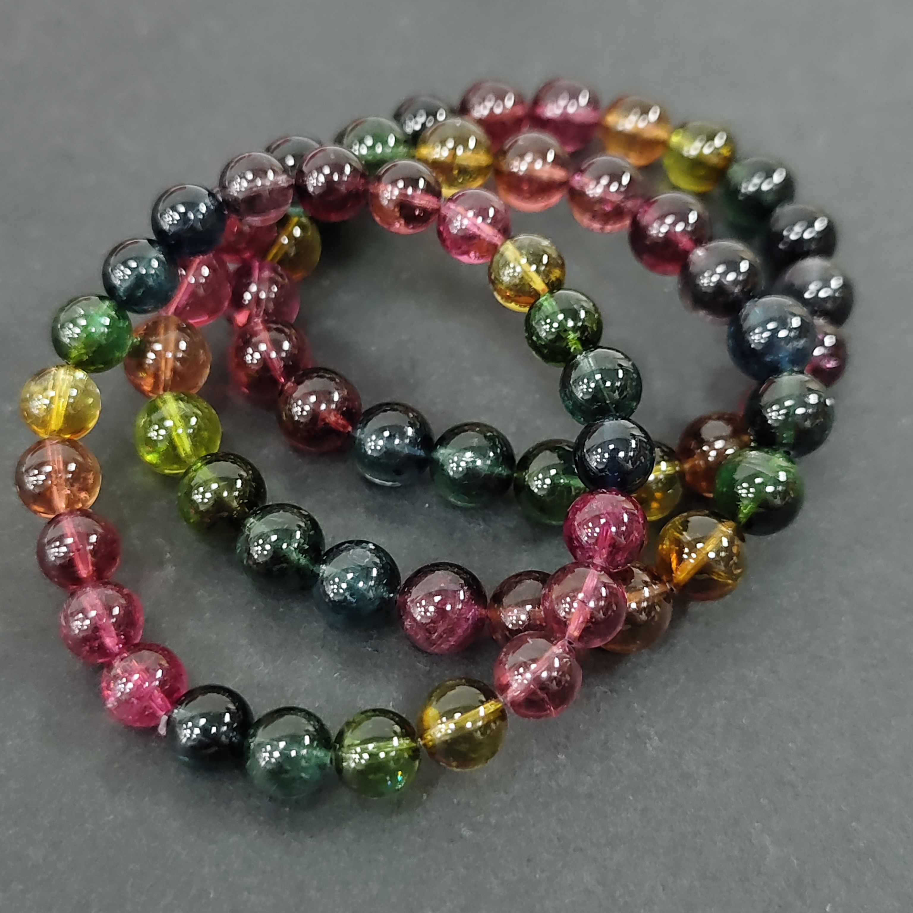 【书记甄选】天然碧玺单圈手链 多样性发一件 约8-9mm 8549-50QQ