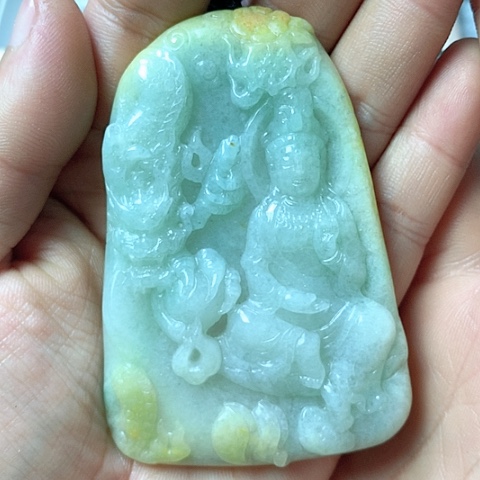 翡翠颈饰未镶嵌天然缅甸翡翠a货