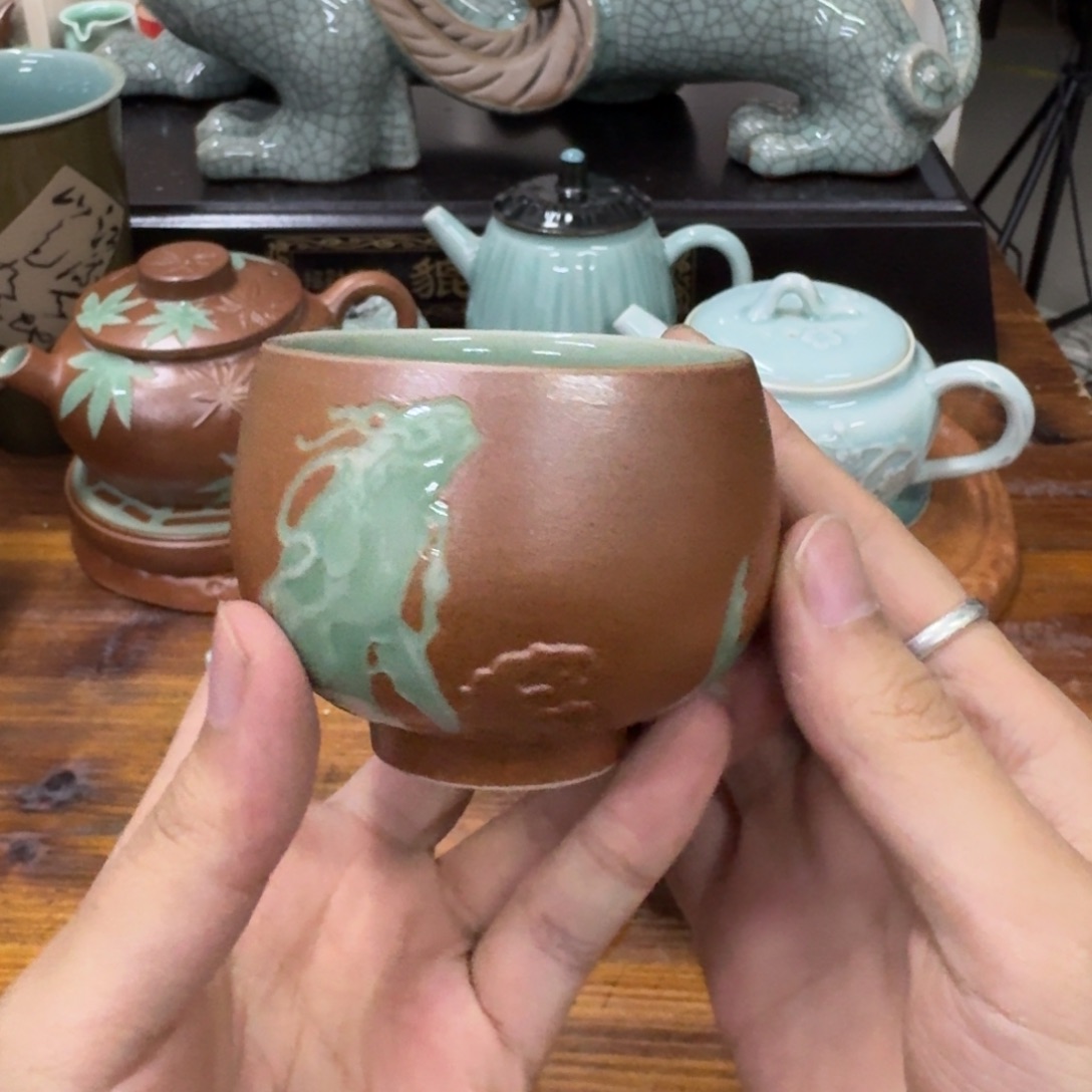 龙泉青瓷茶具微瑕2282