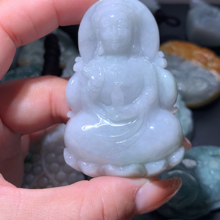 翡翠未镶嵌颈饰保真天然A货翡翠