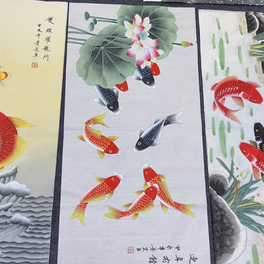 国画尺寸100✖️50三尺手绘工笔国画