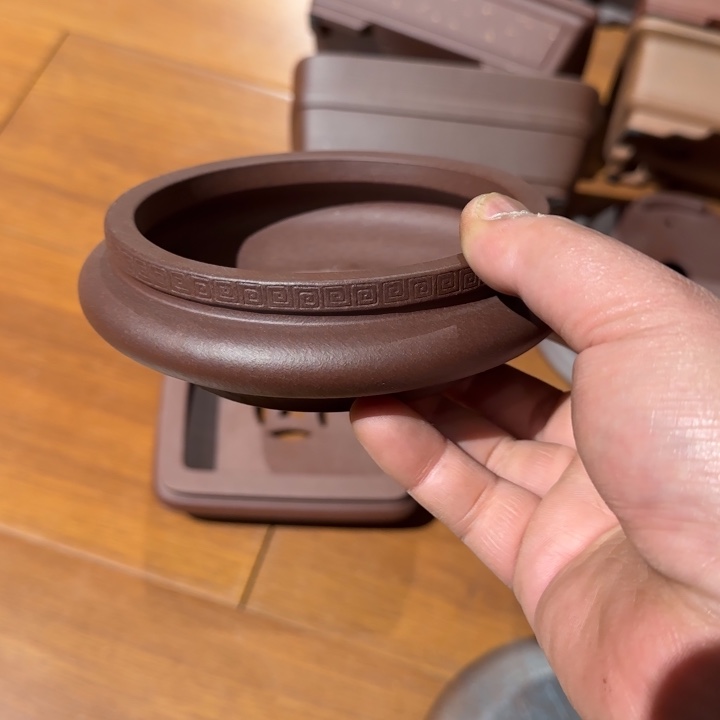 紫砂花盆原矿紫泥