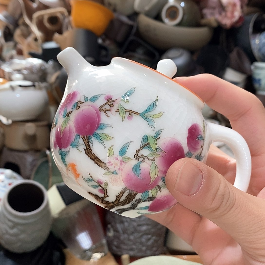瓷片荷花的小秘密是的……然后我们去